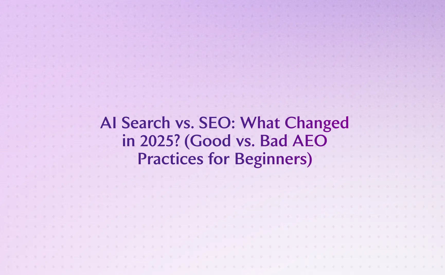 AI search vs SEO