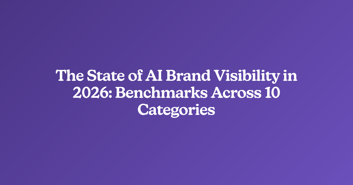 The State of AI Brand Visibility in 2026: Benchmarks Across 10 Categories